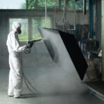 Industrial cleaning scene