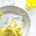 Tableware washing scene
