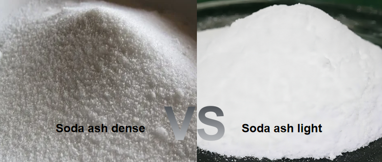 soda ash dense and light