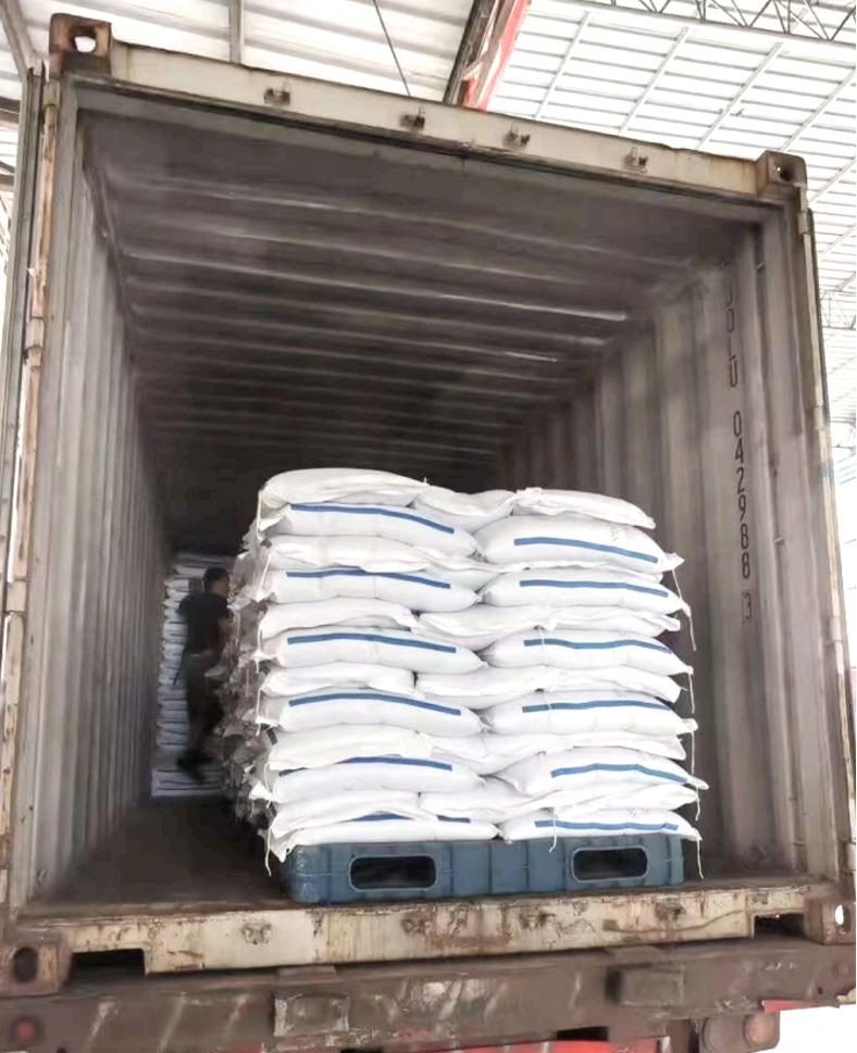 blue speckles in the container