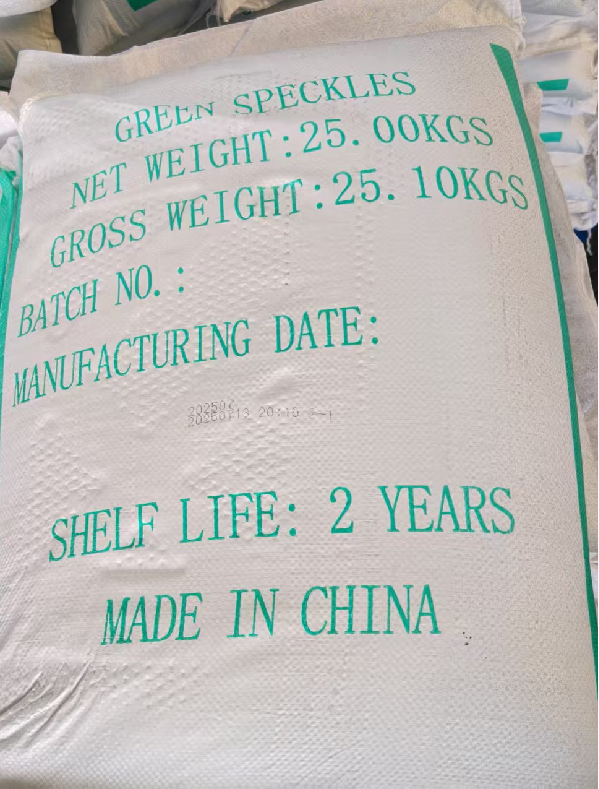 colored speckles-green speckles