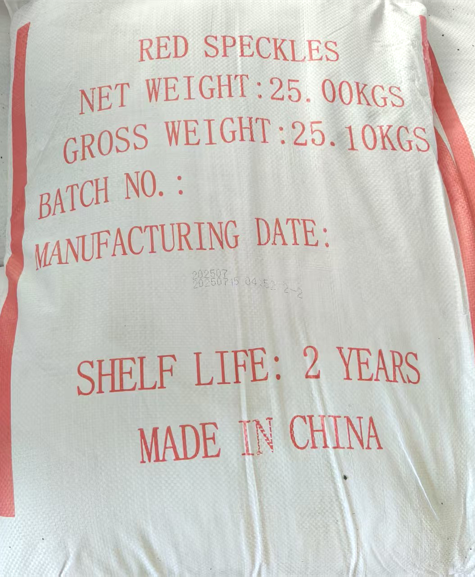 colored speckles-red speckles