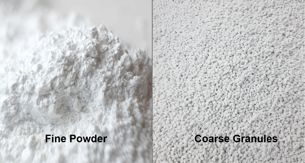 different particles of sodium bicarbonate close up