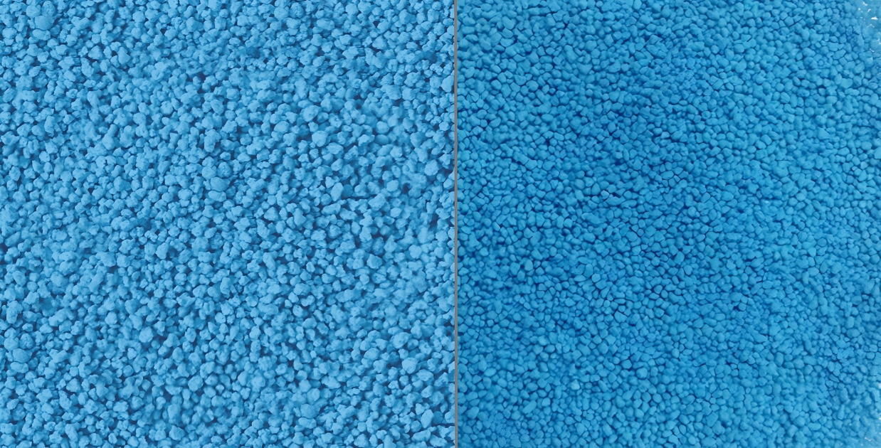 color variation of same colored speckles