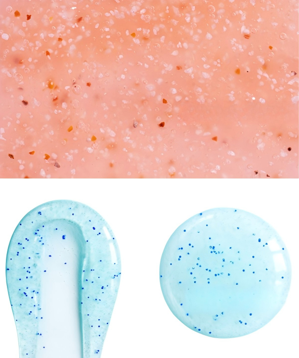 colored speckles in clean gel