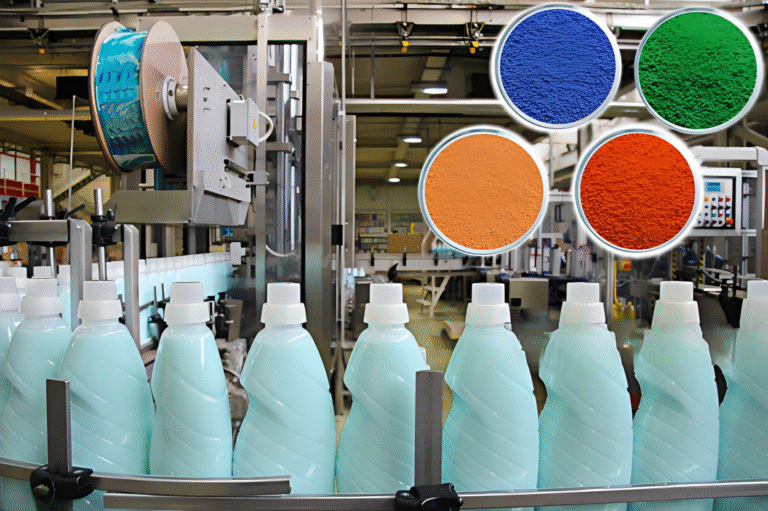 colored speckles in production line
