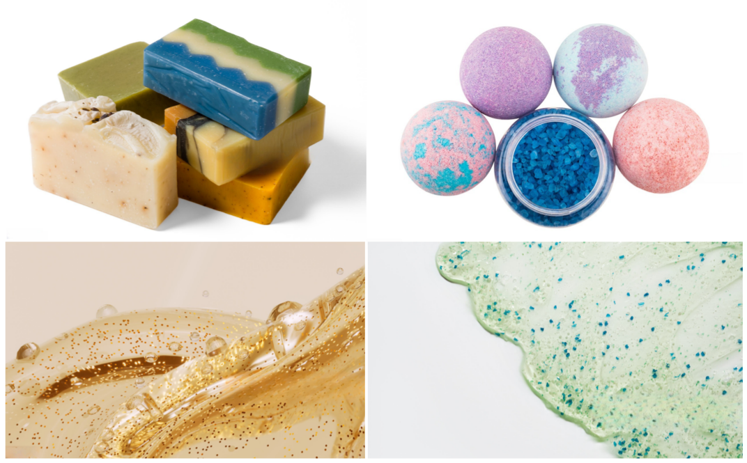 colored speckles used in personal care products