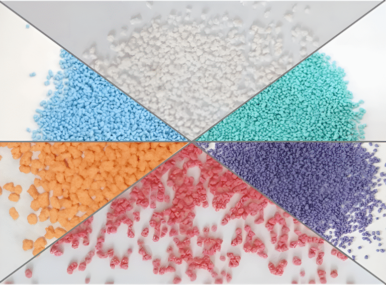 different colored speckles show