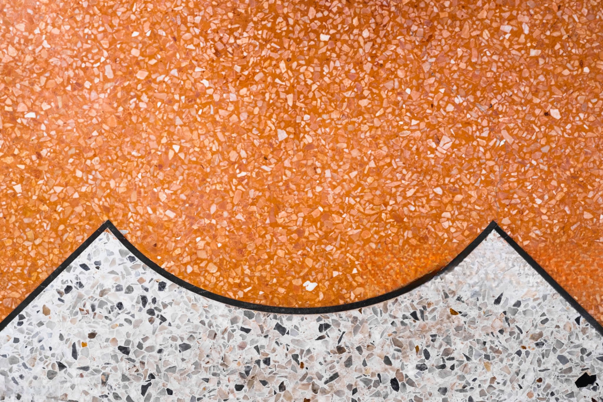 hotel lobby terrazzo sunset color